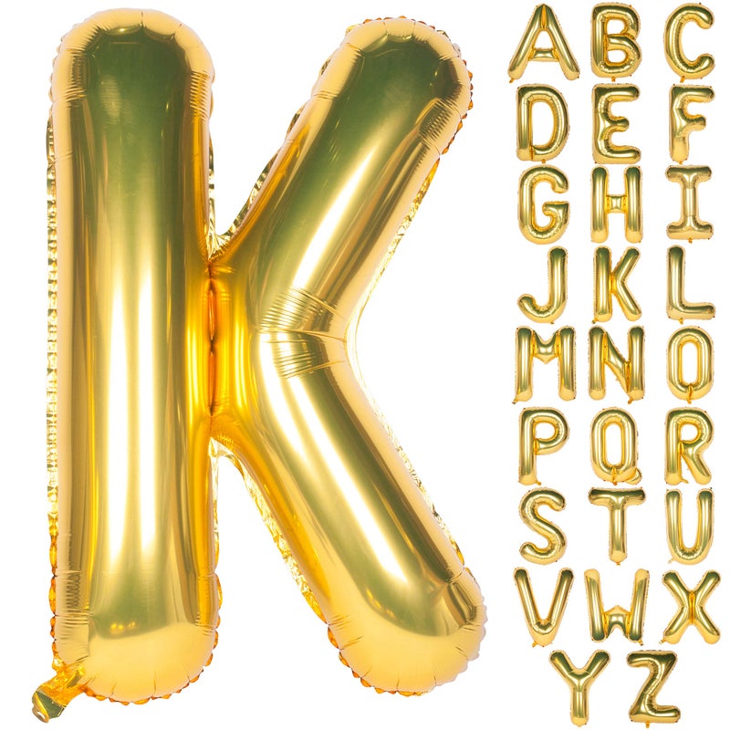 CHANGZHONG Letter Balloons 40 Inch Giant Jumbo Helium Foil Mylar for Party Decorations Gold K - Image 3