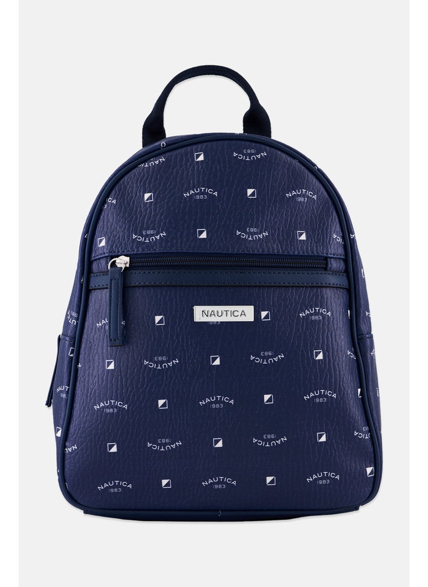 NAUTICA Women Brand Logo Backpack 23 L x 30 H x 10 W cm, Navy  - Image 1