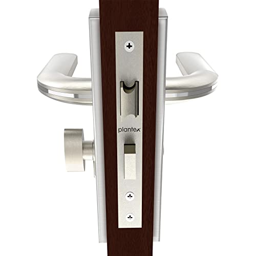 Plantex Heavy-Duty Door Lock Set - Main Door Lock Handle Set/ 6-Lever Lock Mechanism with 3 Years of Warranty/Mortise Lock with 3 Keys, Brass Lock Body & Cylinder(8077 - Chrome & Matt) - Image 5