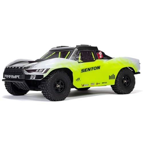 ARRMA RC Truck 110 SENTON 4X4 223S BLX BRUSHLESS Short Course Truck RTR Battery and Charger Not Included with DSC Yellow ARA4303V4T1 - Image 1