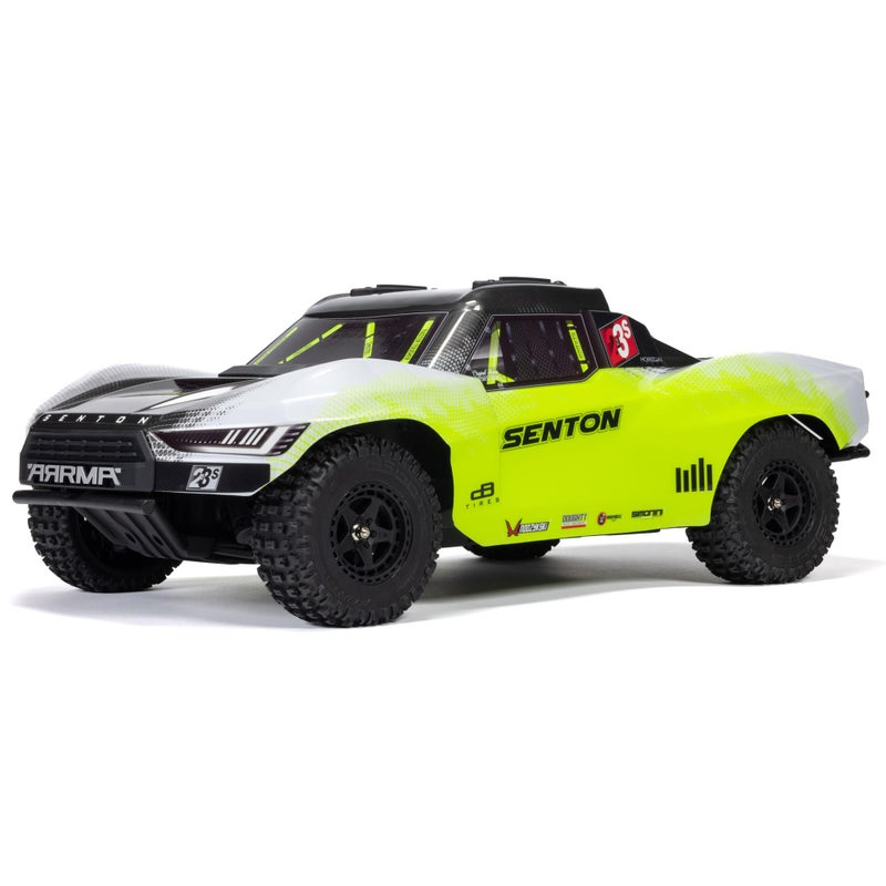 ARRMA RC Truck 110 SENTON 4X4 223S BLX BRUSHLESS Short Course Truck RTR Battery and Charger Not Included with DSC Yellow ARA4303V4T1 - Image 3