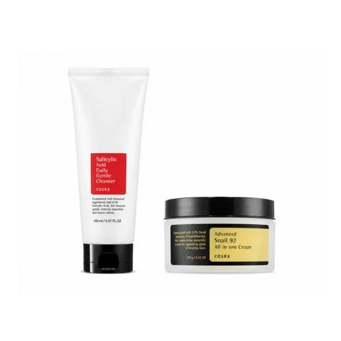 Cosrx Salicylic Acid Daily Cleanser & Advanced Snail 92 All In One Cream Set