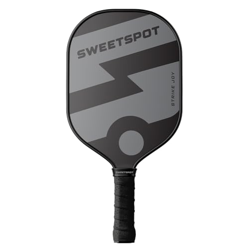 SweetSpot Baseball SweetSpot Strike Joy Pickleball Paddle USAPA Approved Lightweight Pickle Ball Racket Black and Grey - Image 1