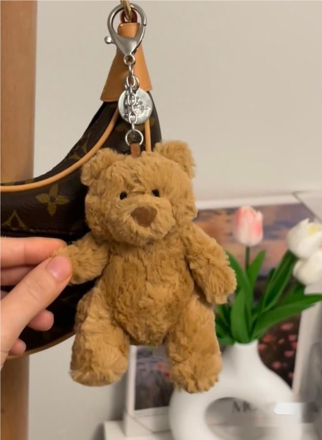 Mini Plush Bear Keychain 12cm – Soft Stuffed Animal Bag Charm, Cute Bear Hanging Toy for Kids & Gifts - Image 3