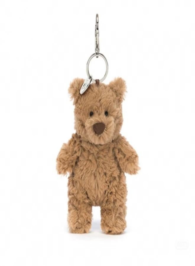 Mini Plush Bear Keychain 12cm – Soft Stuffed Animal Bag Charm, Cute Bear Hanging Toy for Kids & Gifts - Image 1