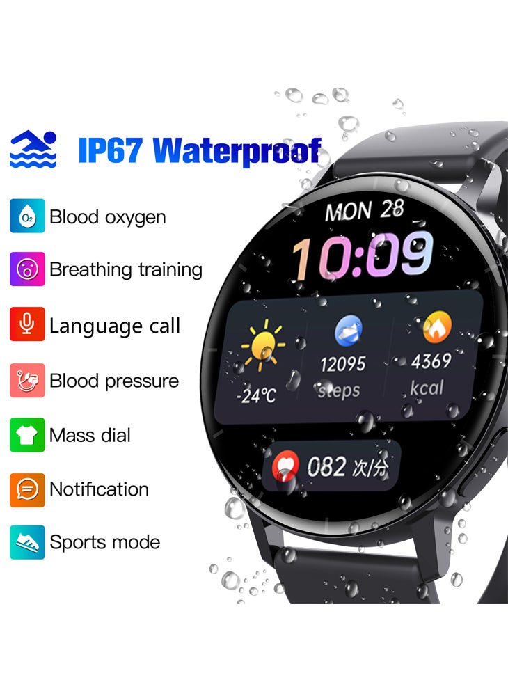 تشوميل ساعة ذكية F22R 1.35 غير جراحية لسكر الدم سيري اتصال صوتي 50 وضعًا رياضيًا متعددًا - Image 4