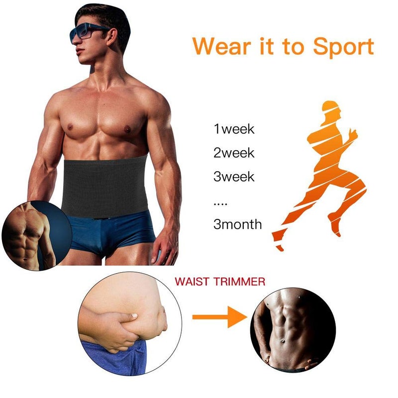 comfrt Men Waist Trimmer, Waist Trainer Elastic Corset Workout Waist Shaper for shaping People to Workout Sport(L) - Image 2