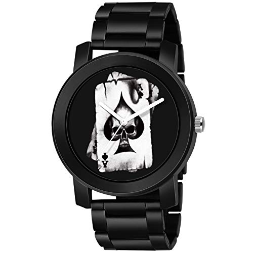 SWADESI STUFF Analogue Black Dial Metal Strap Watch for Men and Boy - Image 1