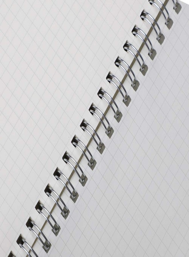 Wiisdatek Graph Grid Spiral Notebook - A5 Spiral Spiral Bound Notebook Transparent Hardcover Wirebound Notebook 5.5X 8.5In(2 Pack) - 160 - Image 2