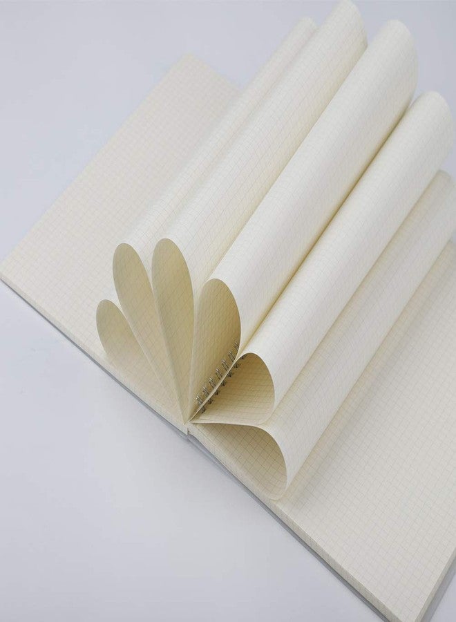 Wiisdatek Graph Grid Spiral Notebook - A5 Spiral Spiral Bound Notebook Transparent Hardcover Wirebound Notebook 5.5X 8.5In(2 Pack) - 160 - Image 3