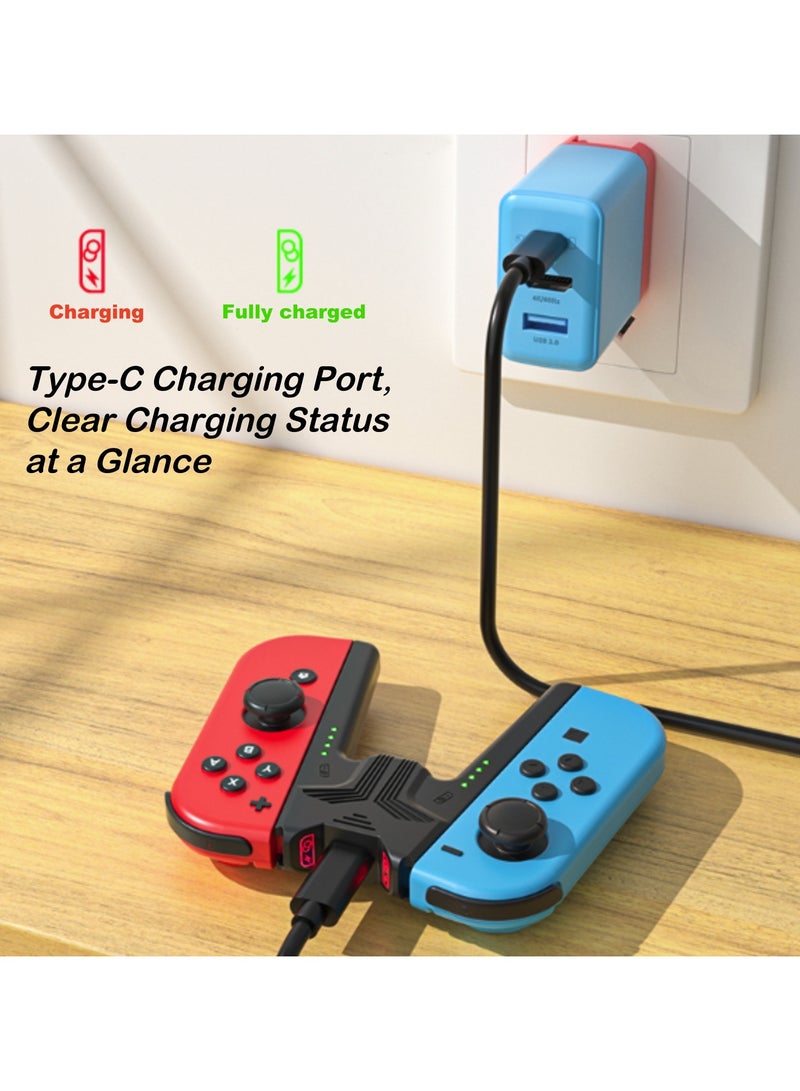 محطة شحن قبضة Joy-Con لجهاز Nintendo Switch وSwitch OLED – قاعدة شحن لأجهزة تحكم Joy-Con متعددة - Image 2