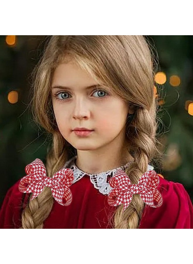 ايوبوك مشابك شعر حمراء للنساء، مشابك شعر منقوشة أنيقة، مشابك شعر حمراء كبيرة، مشابك شعر للبنات، زينة شعر لعيد الميلاد وعيد الحب والشتاء، إكسسوارات شعر لحفلات الكريسماس لتصفيف الشعر، قطعتان - Image 5