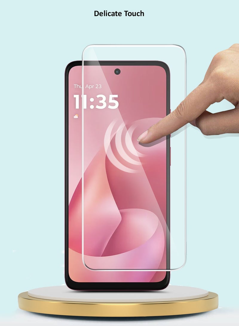 GMAX Motorola Moto G57 Power 5G 2025 GMAX Premium Series Curved Edges 9H 2.5D Tempered Glass Screen Protector - Clear - Image 4