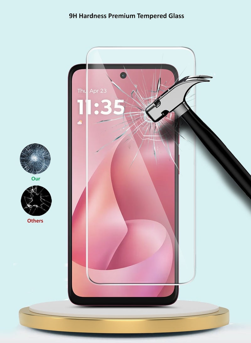 GMAX Motorola Moto G57 Power 5G 2025 GMAX Premium Series Curved Edges 9H 2.5D Tempered Glass Screen Protector - Clear - Image 3