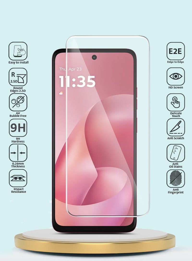 GMAX Motorola Moto G57 Power 5G 2025 GMAX Premium Series Curved Edges 9H 2.5D Tempered Glass Screen Protector - Clear - Image 2