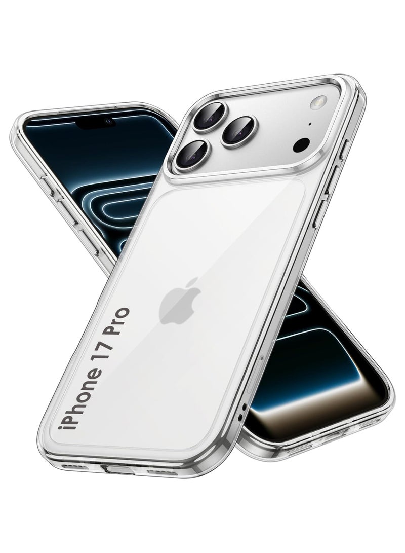 غطاء حماية مقاوم للصدمات لهاتف Apple iPhone 17 Pro - شفاف للغاية، متين، وفتحات دقيقة - حماية من الخدوش والغبار والبقع - غطاء خلفي شفاف من السيليكون لهاتف Apple iPhone 17 Pro - Image 1