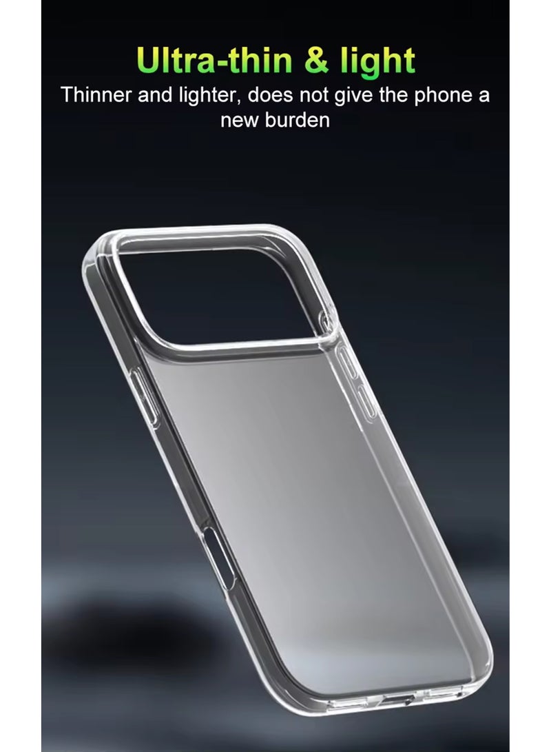 غطاء حماية مقاوم للصدمات لهاتف Apple iPhone 17 Pro - شفاف للغاية، متين، وفتحات دقيقة - حماية من الخدوش والغبار والبقع - غطاء خلفي شفاف من السيليكون لهاتف Apple iPhone 17 Pro - Image 3