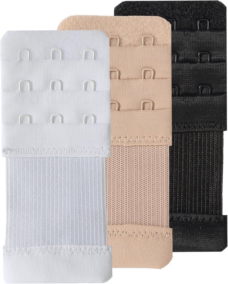 SAMGU Store Women's Bra Extenders 2 Hook / 3 Hook / 4 Hook / 5 Hook / 6 Hook, Soft Stretchy Back Bra Extension Strap - Image 1