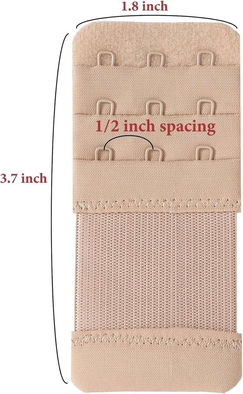 SAMGU Store Women's Bra Extenders 2 Hook / 3 Hook / 4 Hook / 5 Hook / 6 Hook, Soft Stretchy Back Bra Extension Strap - Image 2