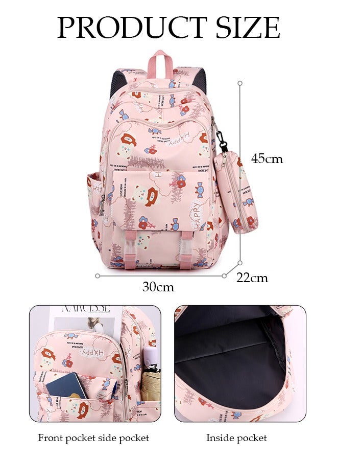 DUNISO Kids School Backpack, Large Capacity Backpack for Girls, Lightweight Schoolbag for Teen Girls,Water Resistant Bookbag for Elementary Primary School - Image 4
