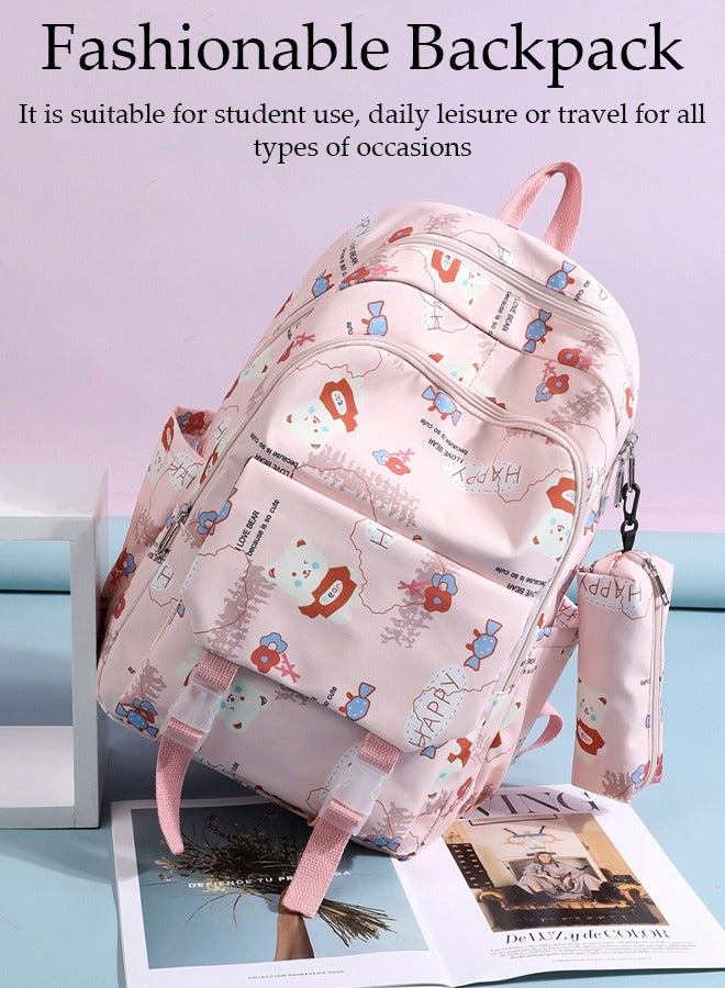 DUNISO Kids School Backpack, Large Capacity Backpack for Girls, Lightweight Schoolbag for Teen Girls,Water Resistant Bookbag for Elementary Primary School - Image 2