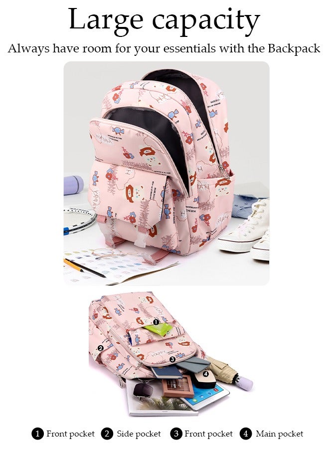 DUNISO Kids School Backpack, Large Capacity Backpack for Girls, Lightweight Schoolbag for Teen Girls,Water Resistant Bookbag for Elementary Primary School - Image 3