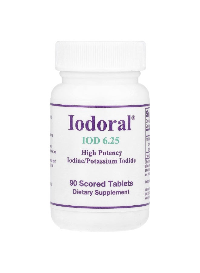 Optimox, Iodoral®, IOD, High Potency, 6.25 mg, 90 Scored Tablets (Packaging may vary)