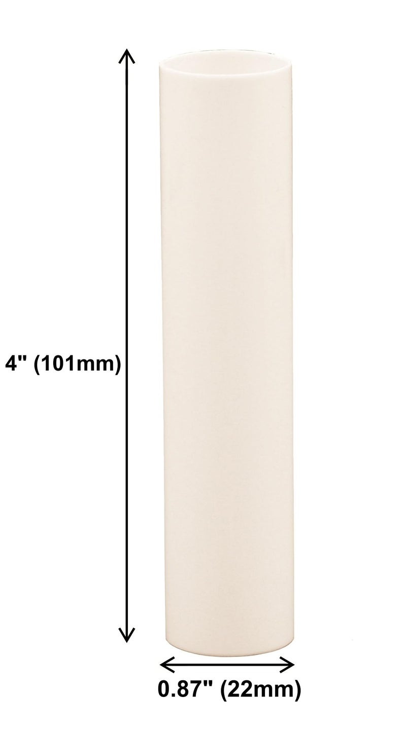 Creative Hobbies 4 Inch Tall Cream Plastic Candle Covers Sleeves Chandelier Socket Covers - Slip Over E12 Candelabra Base Sockets | Set of 6 - Image 2