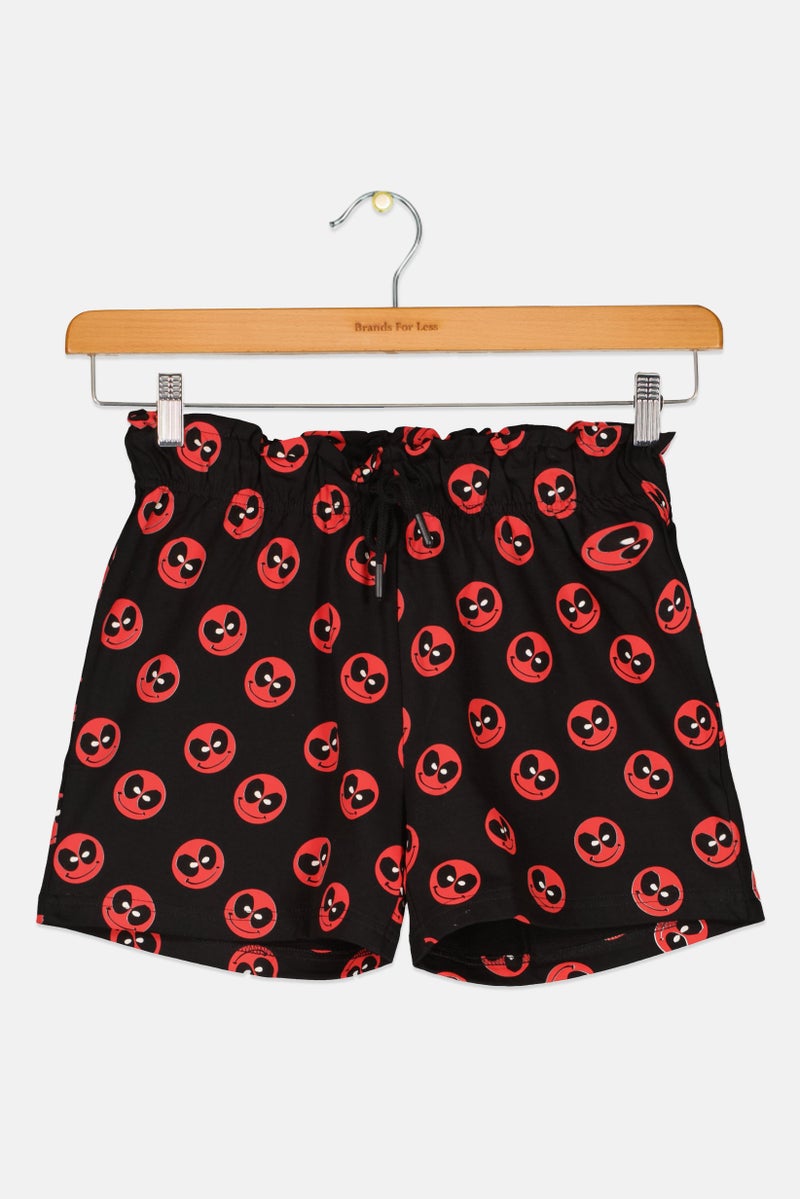 MARVEL Kids Boy Graphic Print Basic Shorts, Red - Image 1