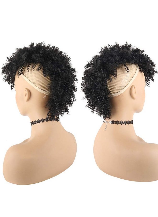 Afro High Puff Hair Bun Ponytail Drawstring With Bangs Synthetic Jerry Curly Mohawk Kinkys Curly Fauxhawks Pony Tail Clip In On Ponytails For Women Hair Extensions With Six Clips(Black) - pzsku/ZD8E8E2BAF1F5DAFBB9C0Z/45/_/1734182835/43e469d6-4318-45c5-80b2-4e7a1ad67ef7