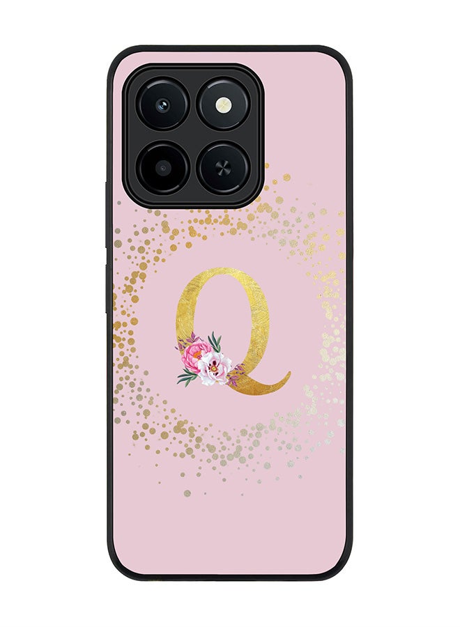 Stylizedd For Honor X6c Case,Slim fit Camera Protection, Shockproof Thin Phone cover  - Custom Monogram Floral - Q  (Pink )