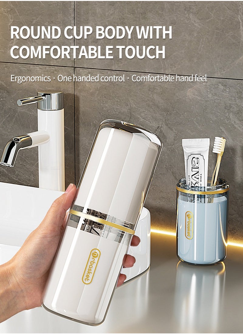 Generic 4-in-1 Portable Travel Toothbrush Cup, Capsule Shape Washing Mouthwash Cup, Convenient Foldable Storage, Toothbrush Organizer for Travel, Home, Camping(This product only has cups, please read carefully before purchasing)  - Image 2