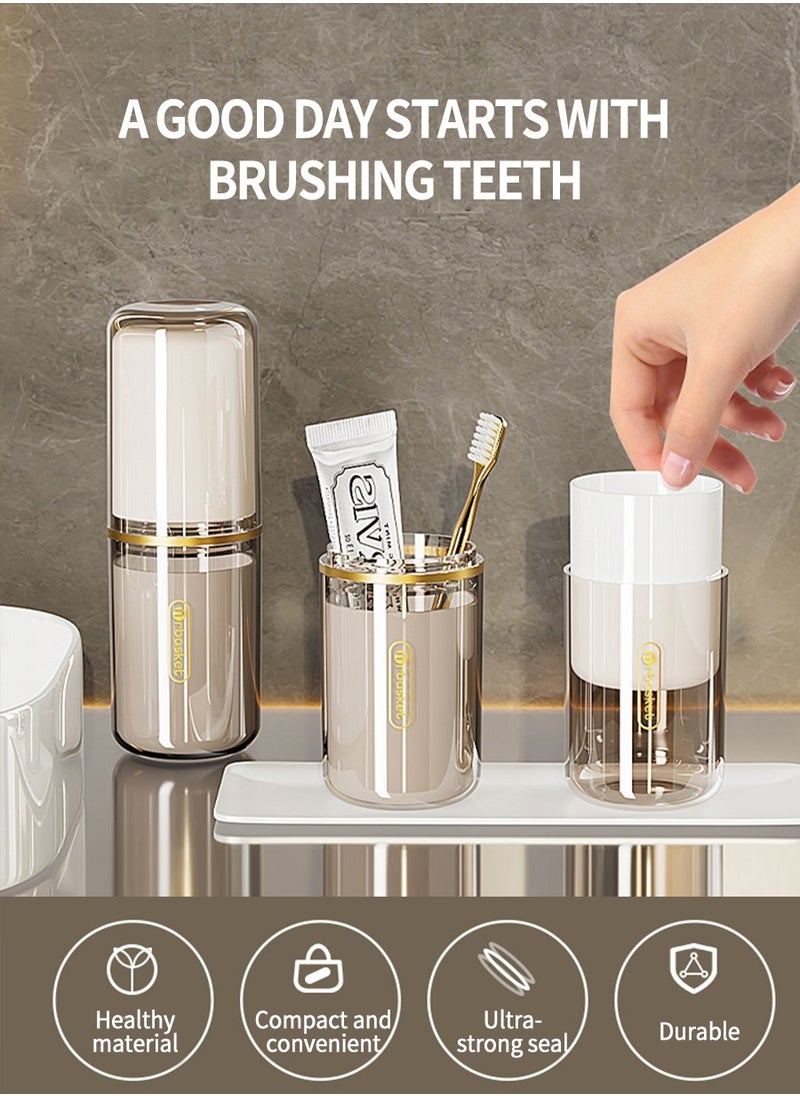 Generic 4-in-1 Portable Travel Toothbrush Cup, Capsule Shape Washing Mouthwash Cup, Convenient Foldable Storage, Toothbrush Organizer for Travel, Home, Camping(This product only has cups, please read carefully before purchasing)  - Image 4
