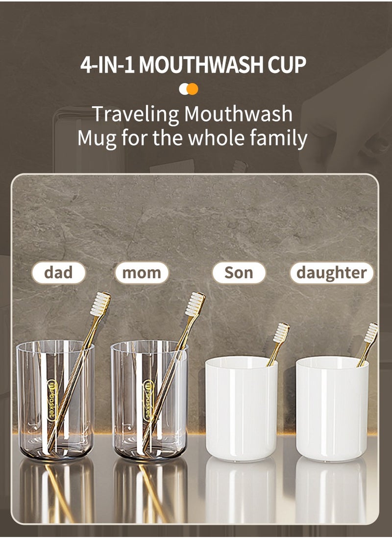 Generic 4-in-1 Portable Travel Toothbrush Cup, Capsule Shape Washing Mouthwash Cup, Convenient Foldable Storage, Toothbrush Organizer for Travel, Home, Camping(This product only has cups, please read carefully before purchasing)  - Image 5
