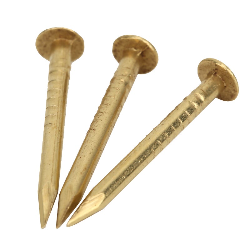 100Pcs Round Head Nail Brazen Brass Vintage DIY Craft Fastener Installation Accessories18mm Length - Image 2