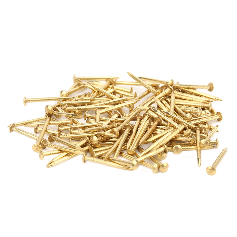 100Pcs Round Head Nail Brazen Brass Vintage DIY Craft Fastener Installation Accessories18mm Length - Image 3