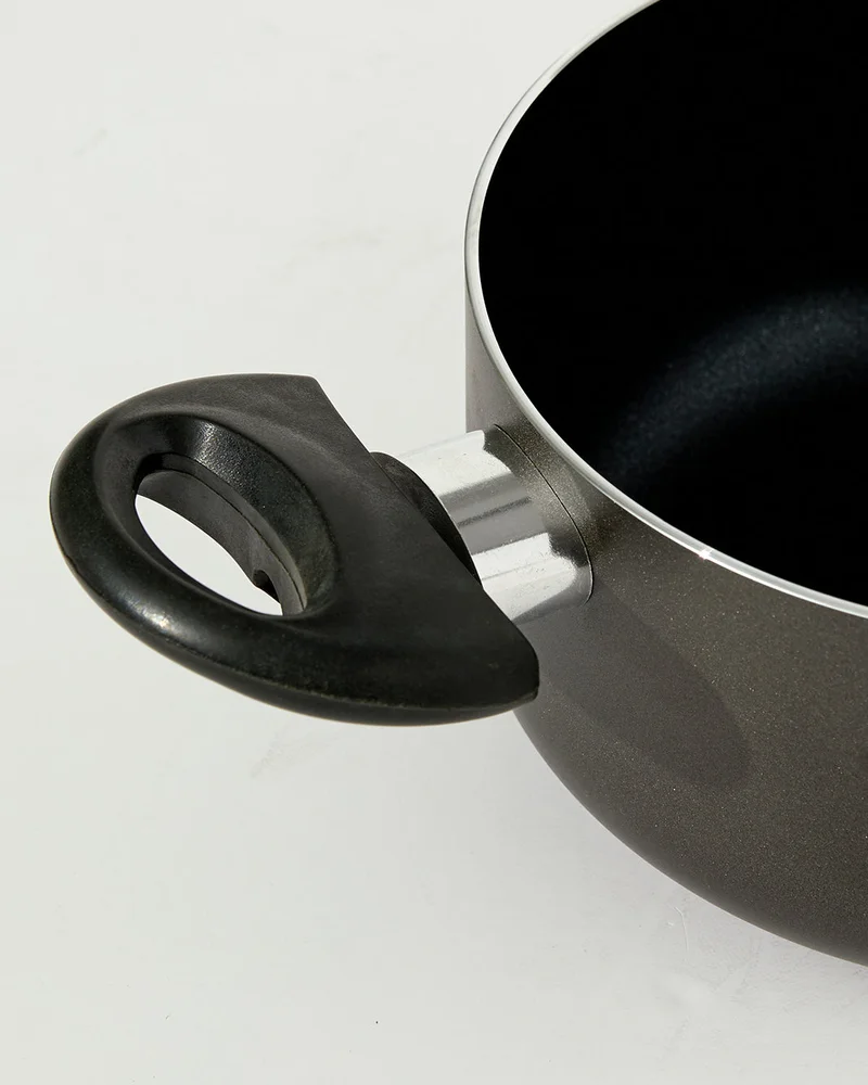 REDTAG Grey Aluminum Non Stick Dutch Oven With Glass Lid (18Cm)