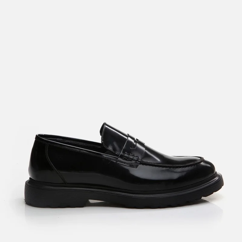 Hotiç 02AYH292800A100 GENUINE Leather Black Men's Loafer