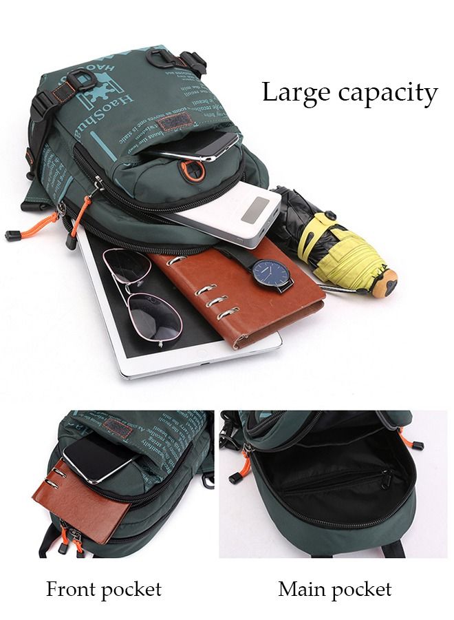 DUNISO Compact Sling Bag for Men Multifunctional Cross Body Bag Waterproof Chest Shoulder Backpack with Buckle Everyday Carry Bag for Travel Work Sport - Image 3