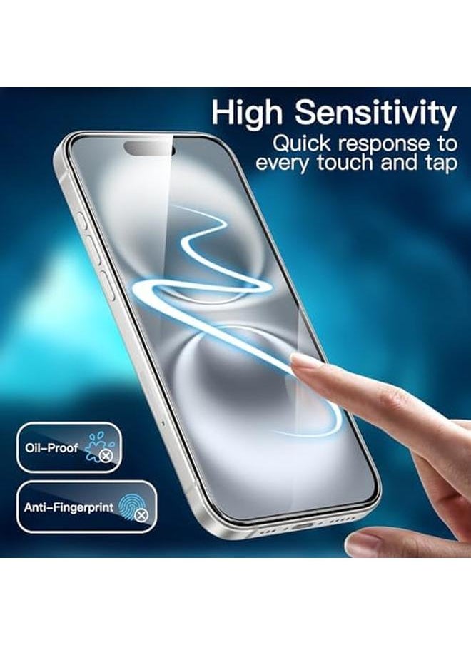 Jetech - Screen Protector For Iphone 16 6.1 Inch 10 Second Super Easy Installation With One Step Alignment Tray Bubble Free Tempered Glass Film Case Friendly Hd Clear 2 Pack - Image 1