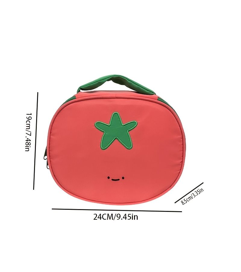 Red Portable Tomato Shape Cosmetic Storage Bag Makeup Toiletry - Image 5