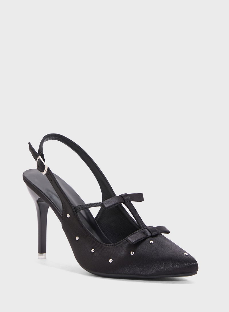Ginger Studded Bow Pump - Image 2