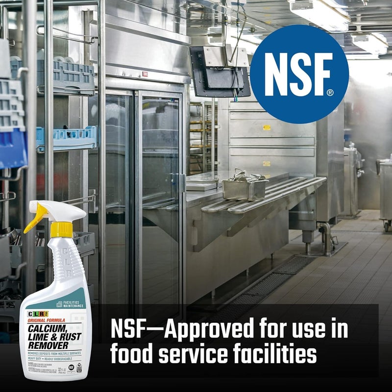 CLR PRO Calcium, Lime & Rust Remover - Quickly Removes Calcium, Lime, Hard Water Deposits and Surface Rust Stains, 32 Ounce Spray (Pack of 2) - Image 5