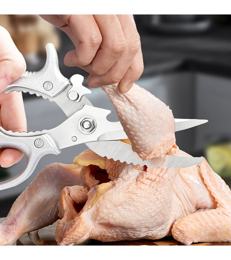 Multi-Functional Kitchen Shears Heavy Duty Scissors for Chicken Poultry Fish Meat Herbs - Image 5