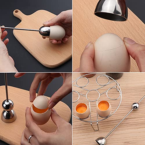 SWETON Egg Cracker Tool,Egg Topper, Egg Cutter,Egg Shell Remover,Matching Stainless Steel Egg Cutter Tool,Good In the Kitchen - Image 4