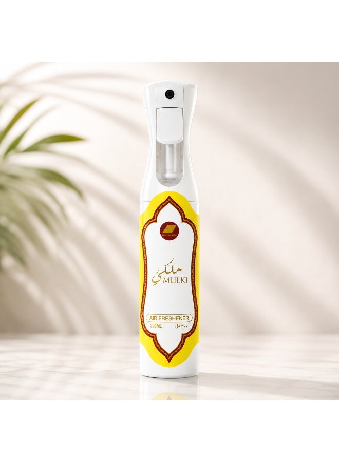 ARD PERFUMES Mulki Air Freshener Spray By Ard Perfumes for Home, Office & Car – Long Lasting Luxury Fragrance – Saffron, Rose & Oud Notes – 300ml - Image 2