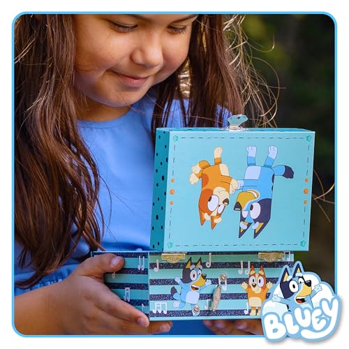 Mini Treasures Bluey Jewelry Box for Girls - Musical Jewelry Box with Spinning Figurine, Bluey Toys for Kids Ages 3-5 - Plays Bluey Theme Song - 6 x 4.7 x 3.5 in - Image 4