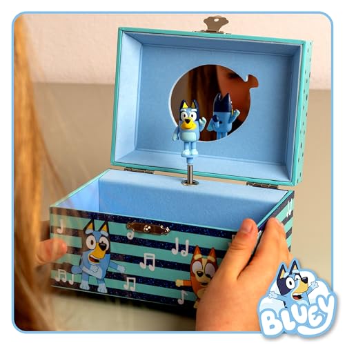 Mini Treasures Bluey Jewelry Box for Girls - Musical Jewelry Box with Spinning Figurine, Bluey Toys for Kids Ages 3-5 - Plays Bluey Theme Song - 6 x 4.7 x 3.5 in - Image 5