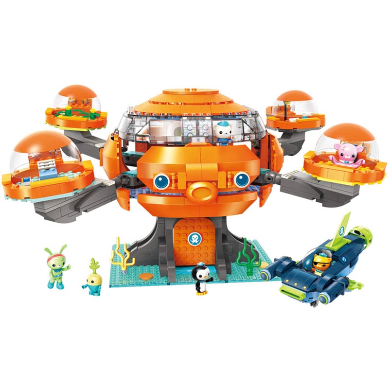 BASEPLATES أرضيات لبناء كتلة مغامرة المحيط لعمر 8 سنوات مجموعة ألعاب أوكتونوتس أوكتوبود مركبة سمكة القرش المطرقة كاب كيو 921 قطعة بدون صندوق التعبئة - Image 2