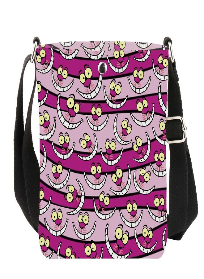 TOBGBE Fairy Tales Gifts Cat Face Character Crossbody Bag Wonder Land Movie Merchandise Cartoon Themed Bag (Che-hire Cat Face CB) - Image 1